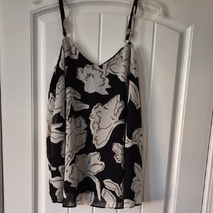 torrid Black Cami with Cream Floral Print